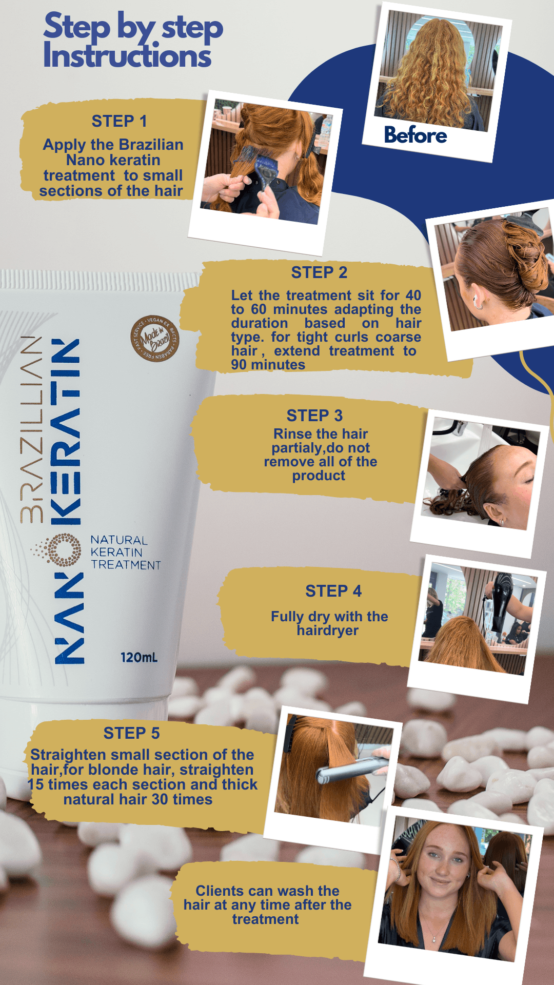 DIY Nanokeratin Hair Smoothing Kit for Silky, Frizz-Free Hair – 120ml - Riviera Beauty
